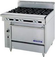 Garland C0836-12CM Cuisine Series Heavy Duty Range, 40,000 BTU oven burner, Fully insulated oven interior, 1-1/4" NPT front gas manifold, 6" - 152mm chrome steel adj. legs, 6" - 152mm high stainless steel stub back, Stainless steel front and sides, One-piece cast iron top grates, Open top burners 30,000 BTU, Full-range burner valve control, Can be installed individually or in a battery, 12" - 305mm hot top section 25,000 BTUs (C0836-12CM C083612CM C0836 12CM) 