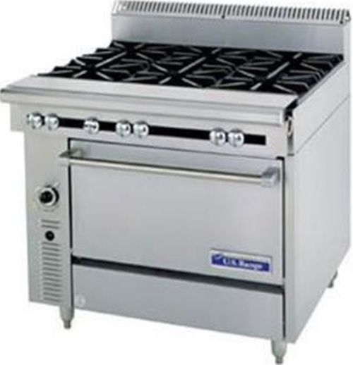Garland C0836-12M Cuisine Series Heavy Duty Range, 40,000 BTU oven burner, Fully insulated oven interior, 1-1/4