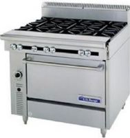 Garland C0836-12R Cuisine Series Heavy Duty Range, 40,000 BTU oven burner, Fully insulated oven interior, 1-1/4" NPT front gas manifold, Stainless steel front and sides, One-piece cast iron top grates, Open top burners 30,000 BTU, Full-range burner valve control, 6" - 152mm chrome steel adj. legs, 6" - 52mm high stainless steel stub back, Can be installed individually or in a battery, 12" - 305mm hot top section 25,000 BTUs (C0836-12R C0836 12R C083612R)  