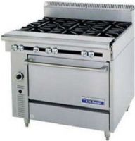 Garland C0836-13C Cuisine Series Heavy Duty Range, 40,000 BTU oven burner, Fully insulated oven interior, Stainless steel front and sides, 1-1/4" NPT front gas manifold, One-piece cast iron top grates, Open top burners 30,000 BTU, Full-range burner valve control, 6" - 152mm chrome steel adj. legs, 12" - 305mm hot top section 25,000 BTUs, 6" - 152mm high stainless steel stub back (C0836-13C C0836 13C C083613C)  