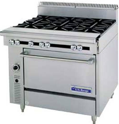 Garland C0836-14M Cuisine Series Heavy Duty Range, 40,000 BTU oven burner, Fully insulated oven interior, 1-1/4