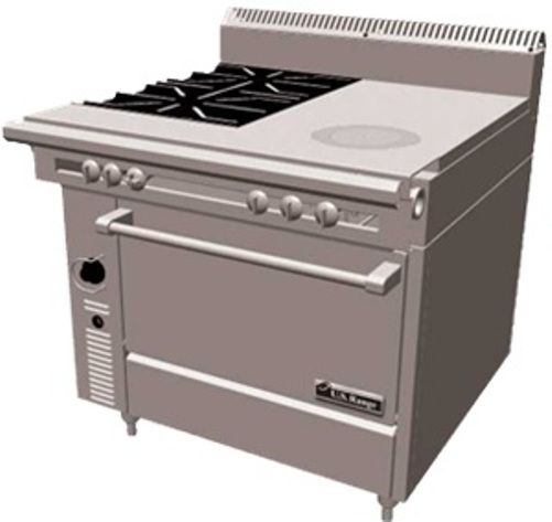 Garland C0836-17 Cuisine Series Heavy Duty Range, 40,000 BTU oven burner, Fully insulated oven interior, 1-1/4