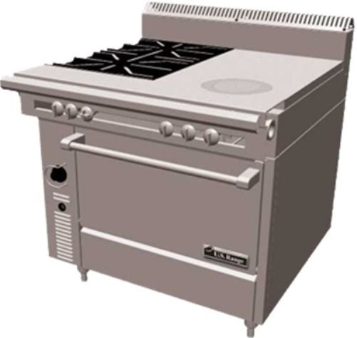 Garland C0836-17R Cuisine Series Heavy Duty Range, 40,000 BTU oven burner, Fully insulated oven interior, 1-1/4