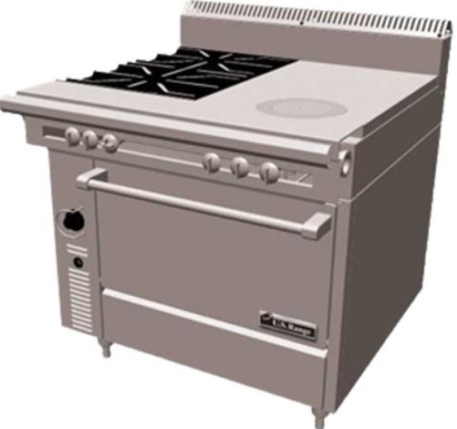 Garland C0836-17RM Cuisine Series Heavy Duty Range, 40,000 BTU oven burner, Fully insulated oven interior, 1-1/4