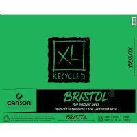 Canson C100510935 XL 19" x 24" Recycled Bristol Pad (Fold Over); Recycled two sided bristol; vellum on the front, smooth on the back; Brighter white for better contrast; Contains 30 percent post consumer materials; 96 lb/260g; 25 sheet pads; Acid free; 19" x 24" fold over bound pad; Dimensions 24.00" x 19.00" x 0.42"; Weight 5.00 lb; EAN 3148955770146 (CANSONC100510935 CANSON-C100510935 BRISTOL PAD) 