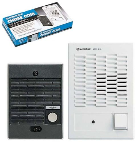 Aiphone C-123L/A Chime Com System Hands-Free Single Master Door Entry Box Set, Open voice door answering with door release, Adjustable communication volume, Automatically turns off in 20 seconds, Battery or DC power supply, Door Release Contact rating 50V AC @ 1A (C123LA C-123L-A C123L/A C123L-A C-123-LA C123)