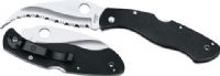 Spyderco C12GS Civilian SpyderEdge Black G-10-SpyderEdge Knife, 9.188" (233 mm) length overall, 4.125" (105 mm) blade length, VG-10 blade steel, 5.188" (132 mm) length closed, 3.75" (95 mm) cutting edge, 0.125" (3 mm) blade thickness, G-10 handle material, Weight 4.75 oz (134 g), UPC 716104001118 (C12-GS C12G C12 GS) 