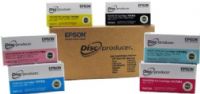 Epson C13S020A9991 Model PJIC-SET Ink Set For use with Epson Discproducer PP-100, PP-100N, PP-50, PP-50BD, PP-100AP and PP-100II Disc Publishers; Includes Six Ink Cartridges: PJIC1-C Cyan, PJIC2-LC Light Cyan, PJIC3-LM Light Magenta, PJIC4-M Magenta, PJIC5-Y Yellow and PJIC6-K Black; One Set of High-capacity Ink Cartridges Prints Over 1000 Discs (C13S020A-9991 C13S020A 9991 PJICSET PJIC SET) 