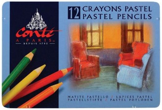 Alvin C2181 Conte Pastel Pencil SET/12, ST, UPC 079946021813, 0.4 lbs Weight, 7.25 x 7.88 x 0.5 in Dimensions, Country of Origin FR (ALVINC2181)