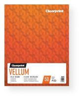 Clearprint C26321501311 Base Marker Vellum 11" x 14" Size With 50 Sheets; Transparent durable surface, appropriate for a wide variety of media including alcohol and acrylic base markers; Shipping dimensions 15.75 x 11.00 x 0.25 inches; Shipping weight 1.36 lbs; UPC 014173412812 (C26321501311 C-26321501311 26321501311 ALVIN NOTEBOOK DRAWING STUDENT NOTES WRITING) 