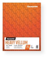Clearprint C26321511311 Durable Surface Heavy Vellum 11" x 14" With 25 Sheets; Fold over pad construction; 48lb (180gsm); 25 sheets; Shipping dimensions 15.75 x 11.00 x 0.25 inches; Shipping weight 1.27 lbs; UPC 014173412850  (C-26321511311 26321511311 ALVIN NOTEBOOK DRAWING STUDENT NOTES WRITING) 