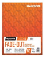 Clearprint C26321650911 Series 1000H, 10 Fade Out Vellum, 8.5" x 11" With 50 Sheets; Fade out retains all the qualities of the traditional 1000H cotton vellum, while featuring non repro blue grids in a wide range of gradations; Patter of 10" x 10" grid; Lines will not reproduce when used with traditional graphic arts cameras or copiers; Dimensions 8.5" x 11"; Weight 0.73 Lbs; UPC 720362353261 (CLEARPRINTC26321650911 C26321650911 CLEAR-PRINT- C26321650911 CLEARPRINT) 