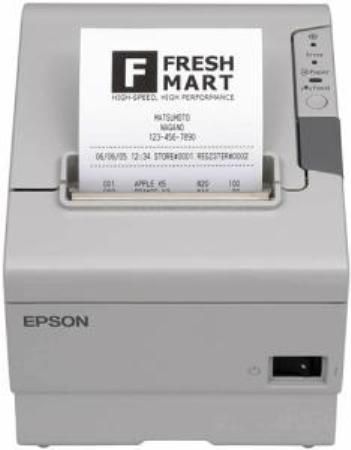 Epson C31CA85014 Model TM-T88V Receipt POS Thermal Printer, Cool White, Fast and versatile printing up to 300mm/second, Same fast print speed for both text and graphics, Industry-first true grayscale printing of graphics, Best-in-class reliability with a MCBF of 70 million lines, Dual interfaces standard including + serial RS-232C, Replacement C31C636014 C31C-636014 TMT88IV TM T88IV (C31-CA85014 C31 CA85014 TMT88V TM T88V)