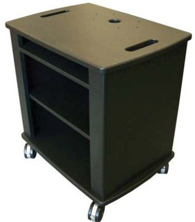 AVF Audio Visual Furniture International C3324 Economy Plasma Single Cart, Black, Fortress scratch resistant paint, Built in handles for easy maneuvering, Two rear panel cable access slots, Pre-drilled for PM-Series Mounts, One adjustable and one fixed shelf, Heavy duty casters for easy maneuvering, Ships fully assembled (VFI C-3324 C 3324)