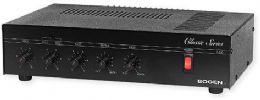 Bogen C35 Classic Series Amplifier; Black; 35 Watt output power, respectively; Transformer isolated 4 Ohm, 8 Ohm, 16 Ohm, 25 Volt and 70 Volt output taps; Rear panel auxiliary receptacle; One dedicated MIC 1 input Lo Z balanced; One switchable MIC 2 or AUX 1 input; Contact muting of AUX input; UPC 765368330335 (C35 C-35 BOGENC35 BOGEN-C35 AMPLIFIERC35 BOGENC35-AMPLIFIER) 