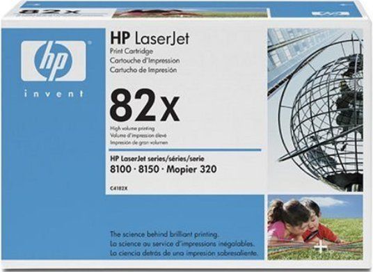 HP Hewlett Packard C4182X Laser Black Toner Cartridge, Optimal-quality laser output, Yields up to 20000 pages per cartridge, Designed together to work together with HP LaserJet 8100 and 8150 Series printers; Delivers lower cost-per-page over previous generation of print cartridges; New Genuine Original OEM HP Hewlett Packard Brand, UPC 088698592984 (C 4182X C-4182X C4182 4182)