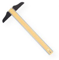 Alvin C42 Transparent Edge 42" T-Square; Selected hardwood blade for strength and straightness; Elevated, see-through acrylic edges for smudge-free line work; Smooth wood head attached with five screws for long-lasting squareness; Shipping Weight 0.50 lb; Shipping Dimensions 44.00 x 15.00 x 0.25 inches; UPC 088354061755 (ALVIN-C42 DRAWING ARCHITECTURE) 