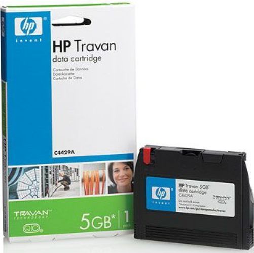 HP Hewlett Packard C4429A Travan 5GB TR-4 Data Cartridge, Range of capacities from 2.5GB to 5GB compressed (2:1 ratio), HP Travan Data Cartridges are designed, tested and certified for optimum performance with HP Colorado tape drives as well as Travan drives from other manufacturers, Pre-formatted Cartridges, UPC 088698206720 (C44-29A C44 29A C4429)