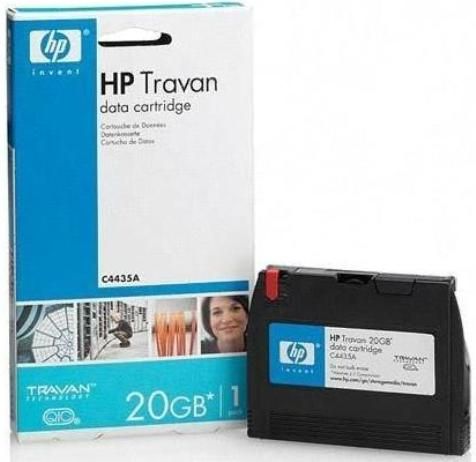 HP Hewlett Packard C4435A Travan TR-5 Data Cartridge, Travan - TR-5 Tape Technology, 10GB (Native)/20GB (Compressed) Storage Capacity, 739.99 ft Storage Tape Length, Linear Serpentine Recording Method, TR5 Drive Support, For use with Travan TR5, NS20 Tape Drives, UPC 088698600603 (C-4435A C 4435A C4435 A C4435-A)