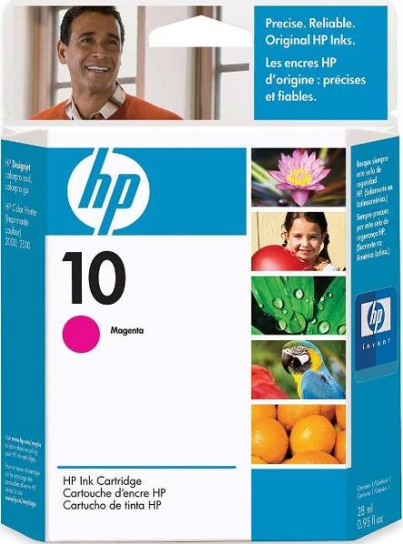 HP Hewlett Packard C4843A model 10 Print Cartridge, Ink-jet Printing Technology, Magenta Color, 28 ml Capacity, Up to 1650 pages Duty Cycle, New Genuine Original OEM HP Hewlett Packard, For use with DeskJet 2000 & 2500 Series Printers (C4843A C-4843A C 4843A C4843 A C4843-A)