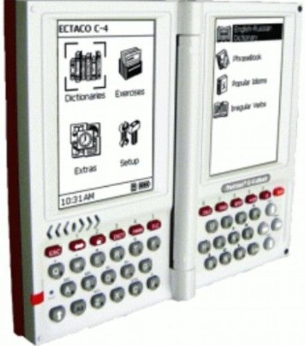 Ectaco C-4Bs Partner English-Bosnian Professional Talking Electronic Dictionary & eBook, Resolution 255x160 dots (per one display), 2 Games, Over 505000 words pre-loaded in the dictionary, Slang lock includes or locks out slang from your dictionaries, Look-up function helps you easily navigate through huge vocabulary bases, UPC 789981063333 (C4BS C 4BS C4-BS C4B-S)