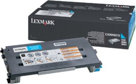 Lexmark C500H2CG Cyan High Yield Toner Cartridge, Works with Lexmark C500n X500n and X502n Printers, Up to 3000 standard pages in accordance with ISO/IEC 19798, New Genuine Original OEM Lexmark Brand (C500-H2CG C500 H2CG C500H2C C500H2)
