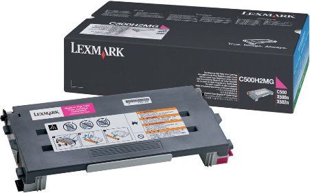 Lexmark C500H2MG Magenta High Yield Toner Cartridge, Works with Lexmark C500n, X500n and X502n Printers, Up to 3000 standard pages in accordance with ISO/IEC 19798, New Genuine Original OEM Lexmark Brand, UPC 734646012102 (C500-H2MG C500 H2MG C500H2M C500H2)