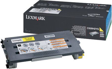 Lexmark C500H2YG Yellow High Yield Toner Cartridge, Works with Lexmark C500n, X500n and X502n Printers, Up to 3000 standard pages in accordance with ISO/IEC 19798, New Genuine Original OEM Lexmark Brand, UPC 734646012096 (C500-H2YG C500 H2YG C500H2Y C500H2)
