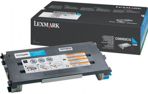 Lexmark C500S2CG Cyan Toner Cartridge, Works with Lexmark C500n X500n and X502n Printers, Up to 1500 standard pages in accordance with ISO/IEC 19798, New Genuine Original OEM Lexmark Brand (C500-S2CG C500 S2CG C500S2C C500S2)