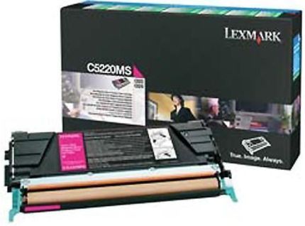 Lexmark C5220MS Magenta Return Program Toner Cartridge For use with C524n, C522n, C524, C524dn and C524dtn Lexmark Printers, New Genuine Original OEM Lexmark Brand, UPC 734646396677 (C5-220MS C5 220MS)