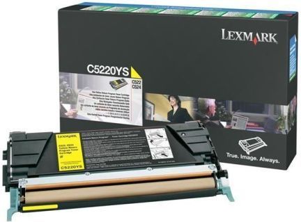 Lexmark C5220YS Return Program Laser Toner For use with C522n, C524, C524n, C524dn and C524dtn, Laser Print Technology, Yellow Print Color, 3000 Pages Duty Cycle, New Genuine Original OEM Lexmark Brand, UPC 734646396684 (C-5220YS C 5220YS C5220 YS C5220-YS) 