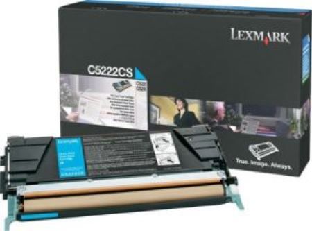 Lexmark C5222CS Cyan Toner Cartridge For use with Lexmark C524n, C524dn, C524dtn, C524, C522n, C524tn, C534n, C534dn, C534dtn, C532n, C532dn and C530dn Printers, Average Yield Up to 3000 standard pages in accordance with ISO/IEC 19798, Lexmark Cartridge Collection Program, New Genuine Original Lexmark OEM Brand, UPC 734646396691 (C52-22CS C522-2CS C5222-CS)