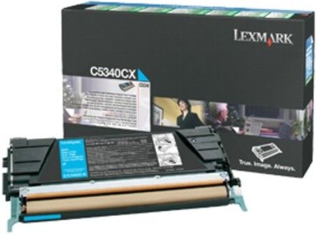Lexmark C5340CX Cyan Extra High Yield Return Program Toner Cartridge, Works with Lexmark C534dn C534dtn and C534n Printers, Up to 7000 standard pages in accordance with ISO/IEC 19798, New Genuine Original OEM Lexmark Brand (C5340-CX C5340C C5340 C53-40CX)