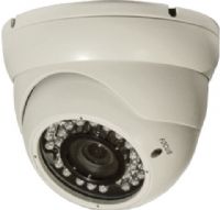 ARM Electronics C540MDIRW IR Mini Dome Camera, NTSC Signal System, 1/3" Color Sony CCD Image Sensor, 811 x 508 Number of Pixels, 540 TVL Resolution, 3.6mm Lens, Fixed Iris Operation, 0 Lux - IR on Minimum Illumination, Ball-style mechanism Pan & Tilt, More than 48dB Signal-to-Noise Ratio, BNC Video Output, Internal Sync System, 12VDC Power Requirements, 300mA Power Consumption, Aluminum Chassis, Ball-Style Angle Adjustments, White Color (C540MDIRW C540-MDIRW C540 MDIRW)  