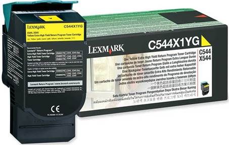 Lexmark C544X1YG Yellow Extra High Yield Return Program Toner Cartridge For use with Lexmark X544dn, X544dtn, X544n, X544dw, C544dn, C544dtn, C544dw and C544n Printers, Up to 4,000 standard pages in accordance with ISO/IEC 19798, New Genuine Original Lexmark OEM Brand, UPC 734646083560 (C544-X1YG C544 X1YG C544X-1YG C544X1Y C544X1)