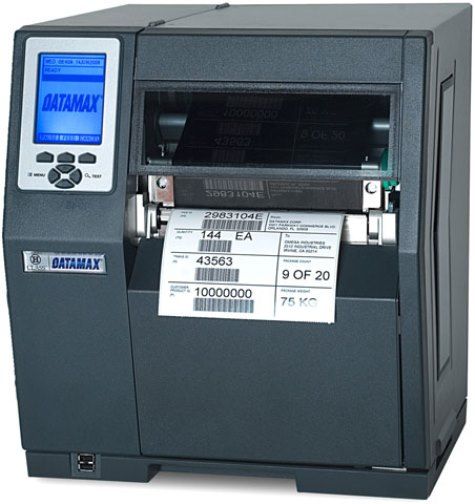 Datamax C63-00-48400004 Model H-6310X H-Class Industrial Direct Thermal/Thermal Transfer Barcode Printer with Internal Rewind, Standard Ethernet, USB, Parallel and Serial interfaces; Print Speed 10 ips [254 mm/s], Resolution 300 dpi [12 dots/mm], Print Width 6.40 [162.6mm], Print Length 0.25