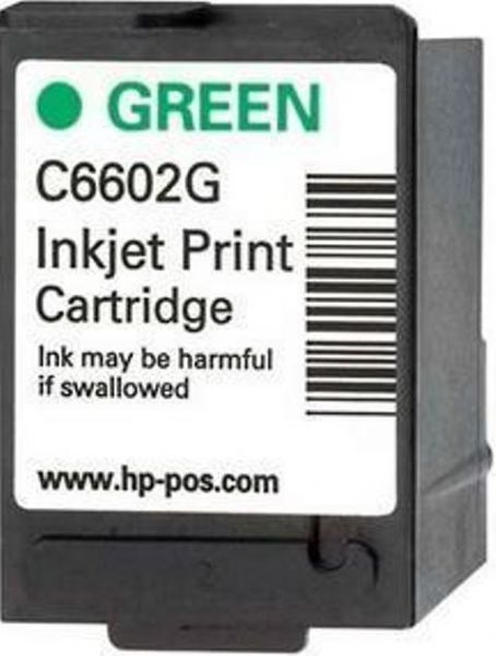 HP Hewlett Packard C6602G Green Thermal Ink Cartridge, Green Print Color, Inkjet Print Technology, 18 mL Ink Volume, New Genuine Original OEM HP Hewlett Packard, For use with HP Addmaster IJ 6000 (C6602G C66-02G C66 02G C6602-G C6602 G)