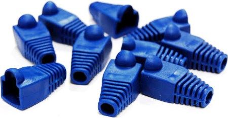 Bytecc C6BOOT-B Cat 6 Boot, Blue, 50 Pieces Pack, Snagless Boots for RJ45, SHIELDED or NON-SHIELDED, UPC 837281102525 (C6BOOTB C6BOOT B)