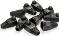 Bytecc C6BOOT-K Cat 6 Boot, Black, 50 Pieces Pack, Snagless Boots for RJ45, SHIELDED or NON-SHIELDED, UPC 837281102532 (C6BOOTK C6BOOT K) 