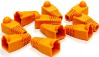 Bytecc C6BOOT-O Cat 6 Boot, Orange, 50 Pieces Pack, Snagless Boots for RJ45, SHIELDED or NON-SHIELDED, UPC 837281102556 (C6BOOTO C6BOOT O) 