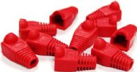 Bytecc C6BOOT-R Cat 6 Boot, Red, 50 Pieces Pack, Snagless Boots for RJ45, SHIELDED or NON-SHIELDED, UPC 837281102570 (C6BOOTR C6BOOT R) 