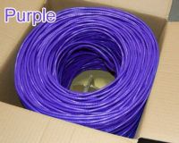 Bytecc C6E-1000PUR Category 6 Bulk Cable, 1000 feet, Purple, UTP (Unshielded Twist Pair Cable) Cable, Solid Copper Conductor Wire, Wire Gauge 24 AWG and 4 pairs, Provides hi-speed data transfer to 550Mhz, Colored PVC Outer Jacket, Verified Compliant with EIA/TIA Standard by UL and ETL, UPC 837281102136 (C6E1000PUR C6E-1000-PUR C6E-1000 PUR C6E1000-PUR C6E1000 C6E 1000PUR) 