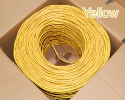 Bytecc C6E-1000YEL Category 6 Bulk Cable, 1000 feet, Yellow, UTP (Unshielded Twist Pair Cable) Cable, Solid Copper Conductor Wire, Wire Gauge 24 AWG and 4 pairs, Provides hi-speed data transfer to 550Mhz, Colored PVC Outer Jacket, Verified Compliant with EIA/TIA Standard by UL and ETL, UPC 837281102150 (C6E1000YEL C6E-1000-YEL C6E-1000 YEL C6E1000-YEL C6E1000 C6E 1000YEL)