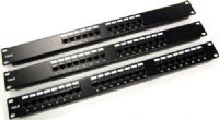 Bytecc C6PP-24 CAT6 Patch Panels with 24 Ports, 110-type Termination, Category 6 Certified, Standard 19 Inch Wide Equipment Rack Mountable, Aluminum Plate Around RJ45 Jacks, 50µ gold-plated contacts, Black electrostatic powder-coated steel, Accommodates top, bottom or side cable entry, Write-on designation label with clear holder (C6PP24 C6PP 24) 
