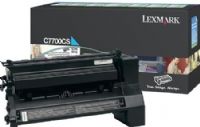 Lexmark C7700CS Cyan Return Program Print Cartridge, Works with Lexmark X772e, C772n, C770n, C772dn, C772dtn, C770dn and C770dtn Printers, Up to 6000 pages @ approximately 5% coverage, New Genuine Original OEM Lexmark Brand, UPC 734646256049 (C7700-CS C7700C C7700) 