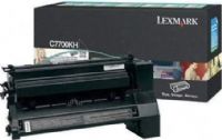 Lexmark C7700KH Black High Yield Return Program Print Cartridge, Works with Lexmark X772e, C772n, C770n, C772dn, C772dtn, C770dn and C770dtn Printers, Up to 10000 pages @ approximately 5% coverage, New Genuine Original OEM Lexmark Brand, UPC 734646256117 (C7700-KH C7700K C7700) 
