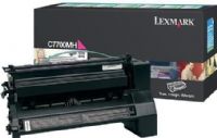 Lexmark C7700MH Magenta High Yield Return Program Print Cartridge, Works with Lexmark X772e, C772n, C770n, C772dn, C772dtn, C770dn and C770dtn Printers, Up to 10000 pages @ approximately 5% coverage, New Genuine Original OEM Lexmark Brand, UPC 734646256131 (C7700-MH C7700M C7700) 