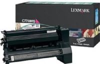 Lexmark C7700MS Magenta Toner Cartridge For use with Lexmark C770n, C770dn, C770dtn, C772n, C772dn and C772dtn Printers, Average Yield Up to 6000 standard pages in accordance with ISO/IEC 19798, New Genuine Original Lexmark OEM Brand, UPC 734646256056 (C7700-MS C7700 MS C77-00MS C770-0MS) 