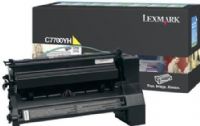 Lexmark C7700YH Yellow High Yield Return Program Print Cartridge, Works with Lexmark X772e, C772n, C770n, C772dn, C772dtn, C770dn and C770dtn Printers, Up to 10000 pages @ approximately 5% coverage, New Genuine Original OEM Lexmark Brand, UPC 734646256148 (C7700-YH C7700Y C7700) 