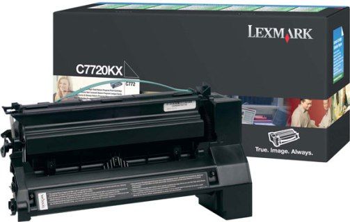 Lexmark C7720KX Black Extra High Yield Return Program Print Cartridge, Works with Lexmark C772dn C772dtn C772n and X772e Printers, Up to 15000 pages @ approximately 5% coverage, New Genuine Original OEM Lexmark Brand (C7720-KX C7720K C7720 C772-0KX)
